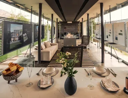 Sala de venta diseñada por Bemodular